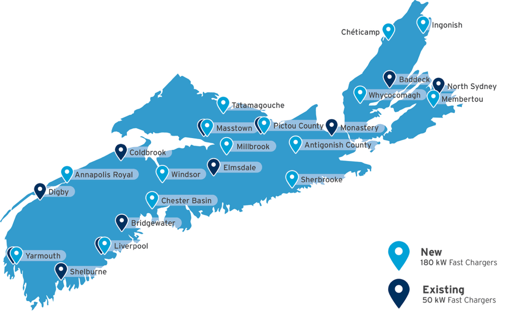 Map of EV Charger locations
