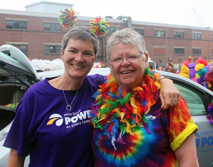 Carol Dayment and her friend