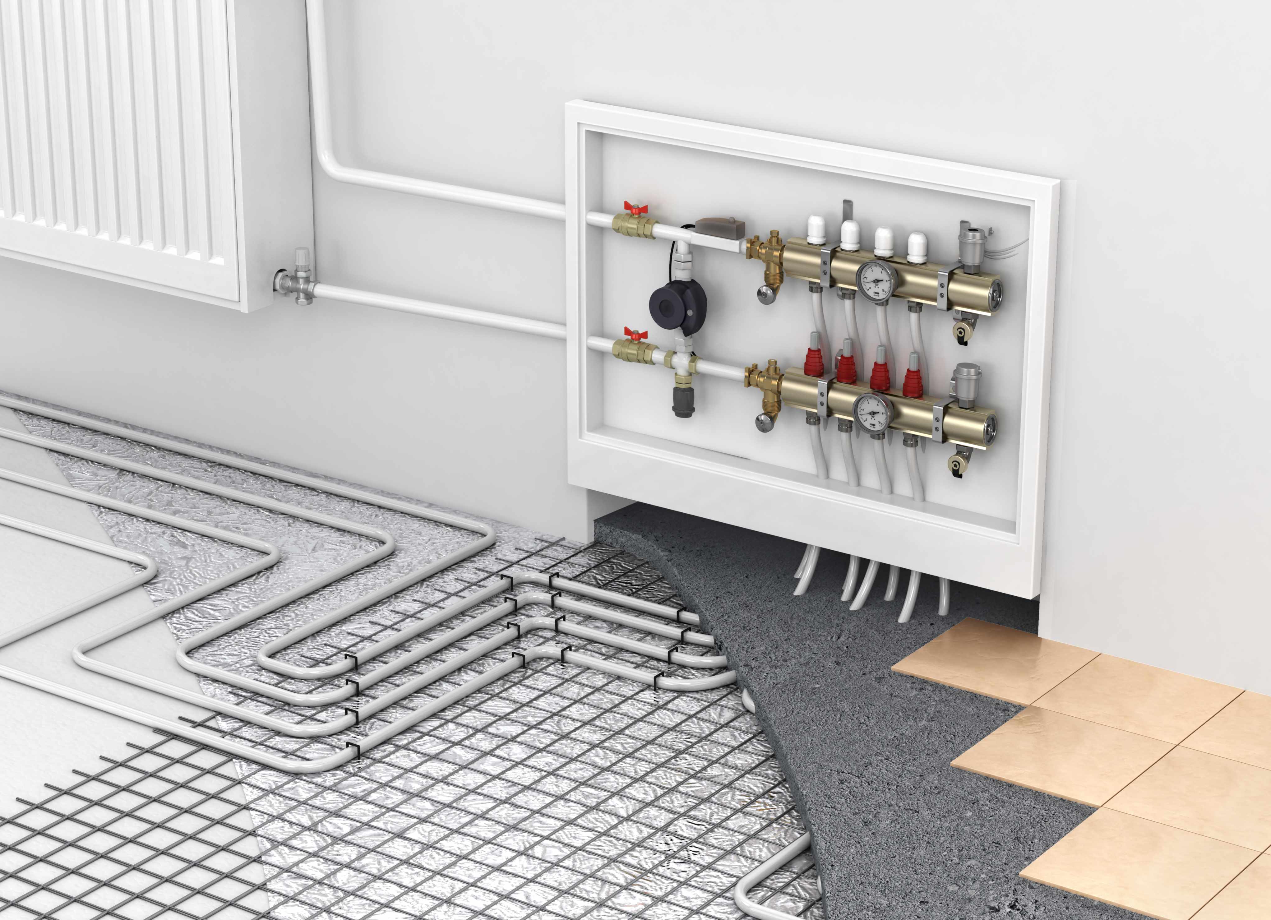 in floor radiant heat coils