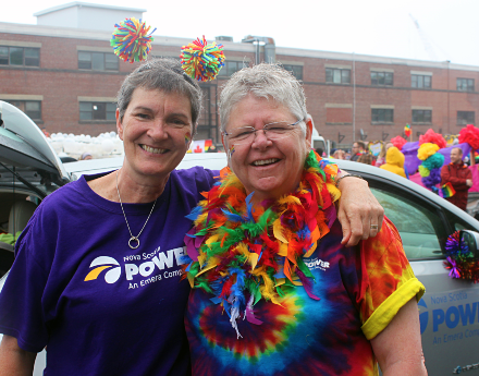 Carol Dayment and her friend