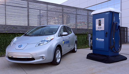 electric-vehicle-by-charging-station