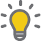 Colour lightbulb icon